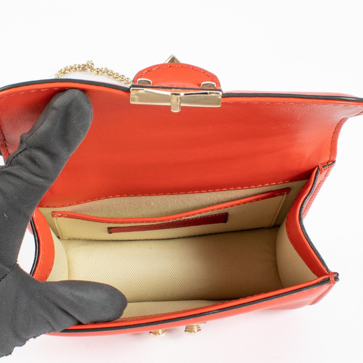 Sac Glam Lock petit format rouge Valentino Garavani