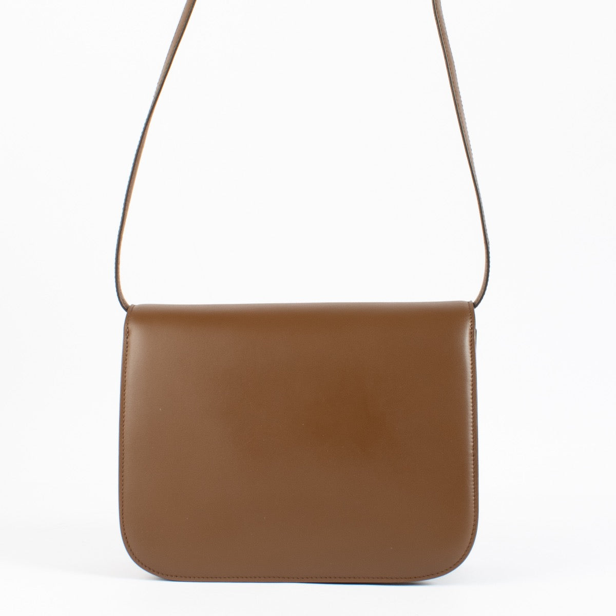 Celine Brown Smooth Calfskin Medium Classic Box Bag