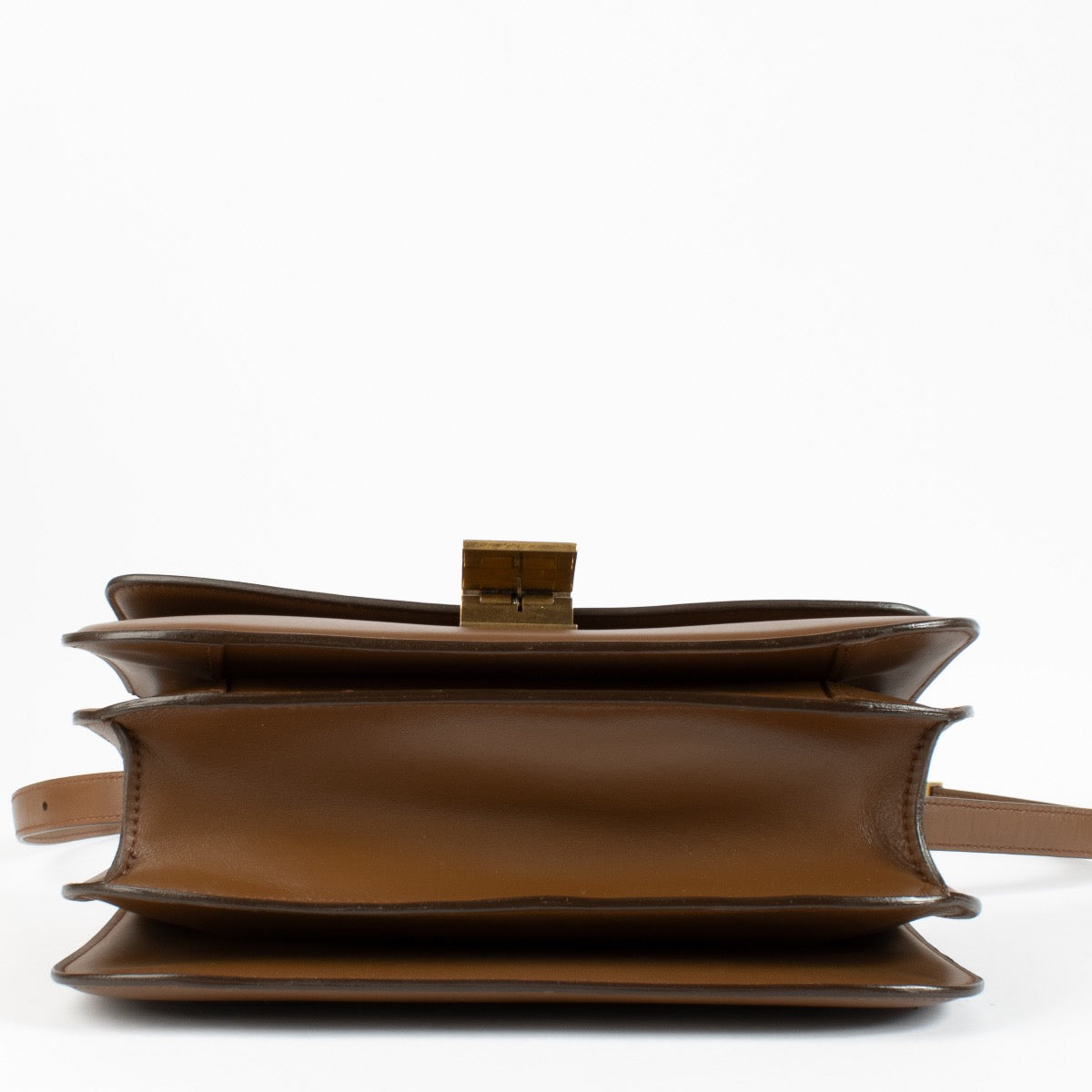Celine Brown Smooth Calfskin Medium Classic Box Bag