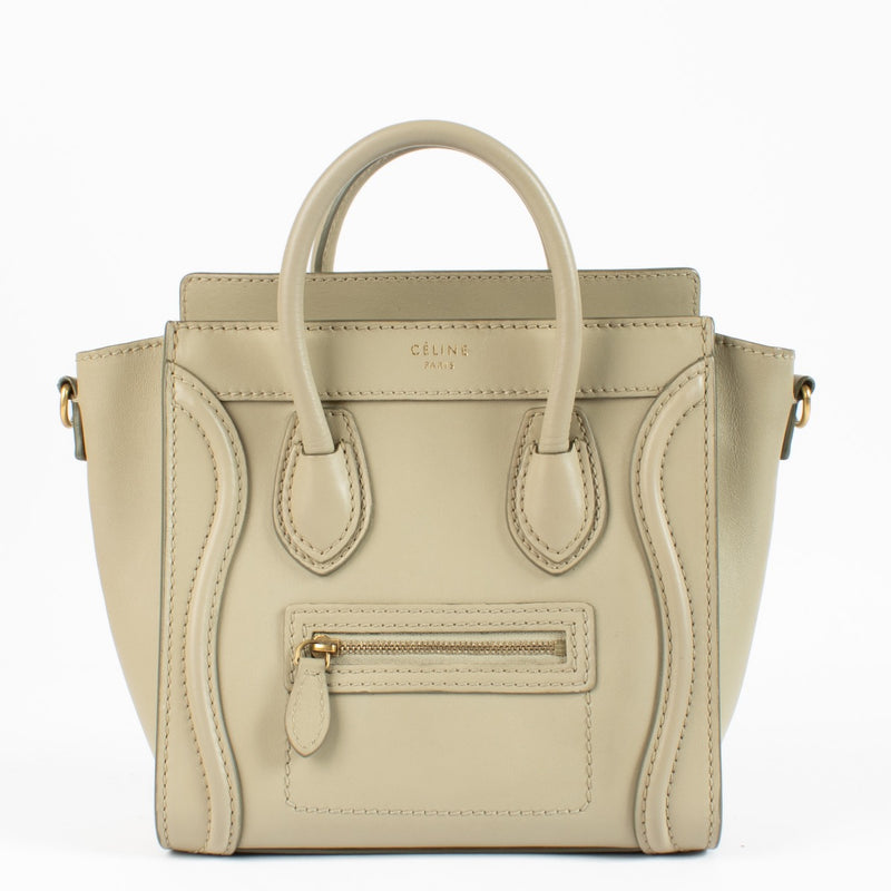 Celine Beige Nano Luggage Bag