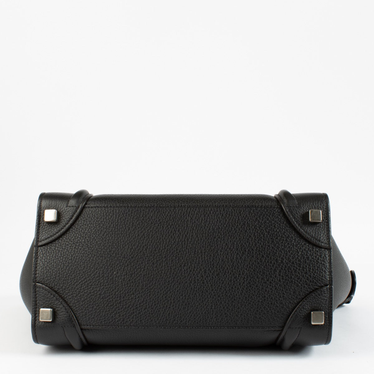 Celine Black Micro Luggage tas van generfd kalfsleer