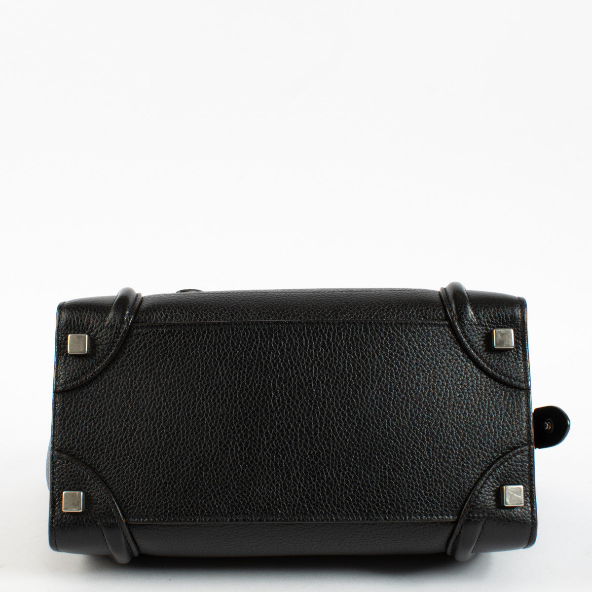 Celine Black Drummed Calfskin Micro Luggage Bag