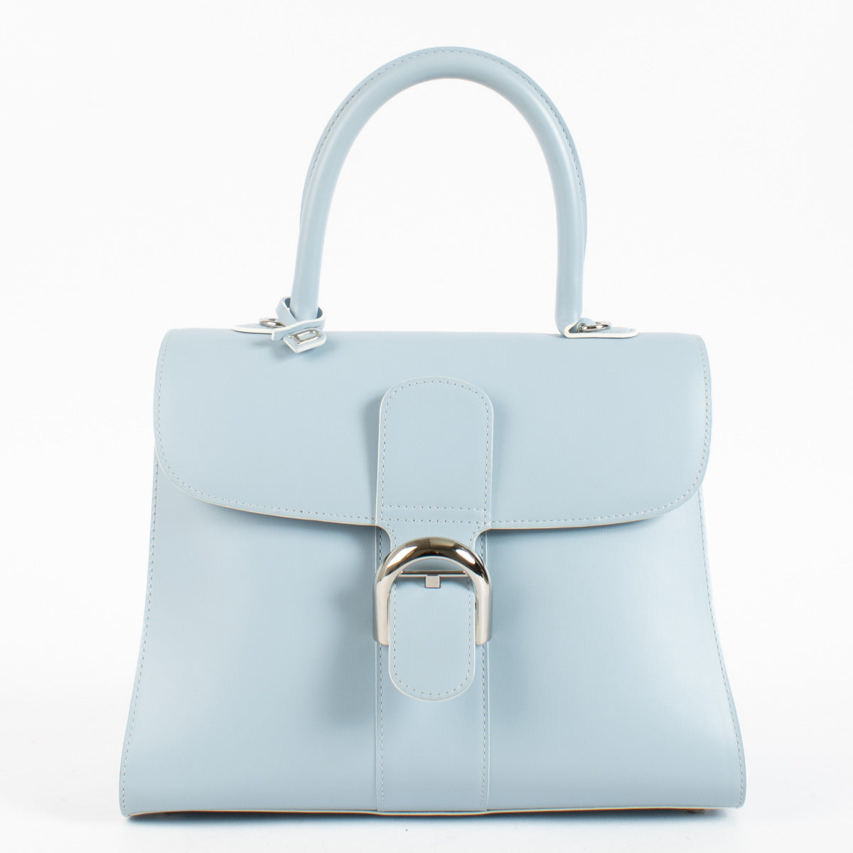 Delvaux Brillant MM Cuir de veau Box bleu layette