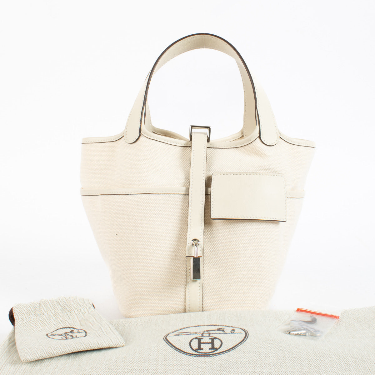 Hermès Picotin Cargo 18 Nata Toile Goeland/Swift PHW