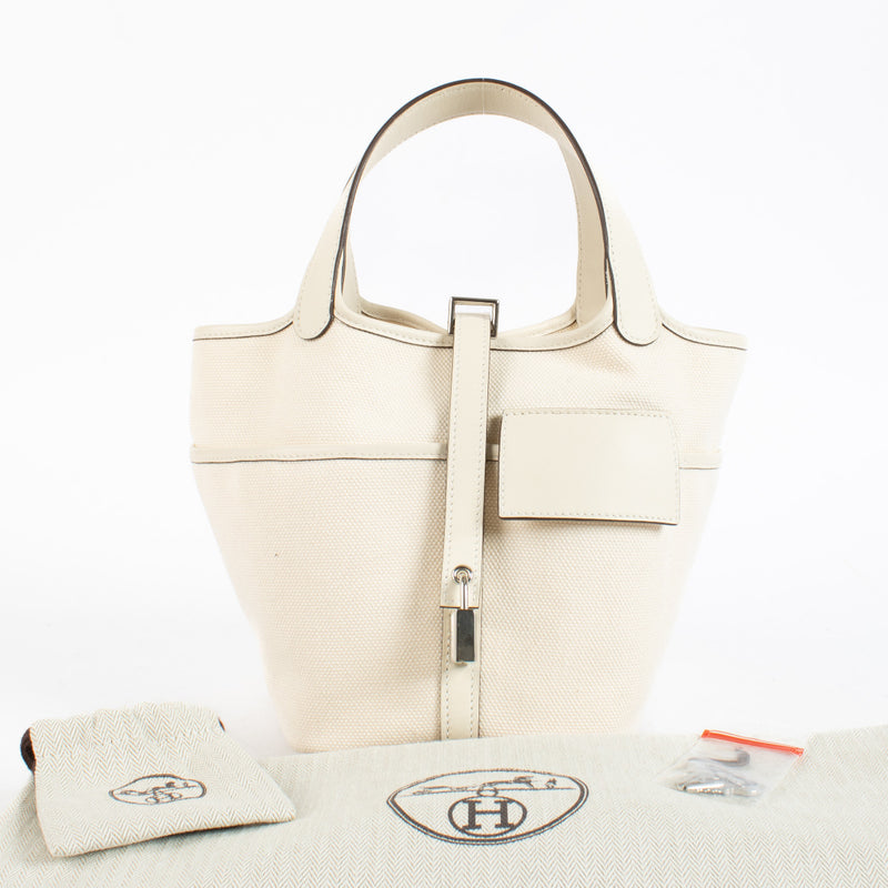 Hermès Picotin Cargo 18 Nata Toile Goeland/Swift PHW