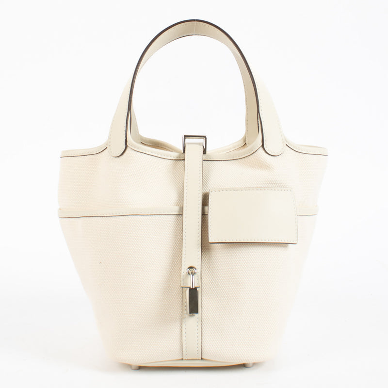 Hermès Picotin Cargo 18 Nata Toile Goeland/Swift PHW