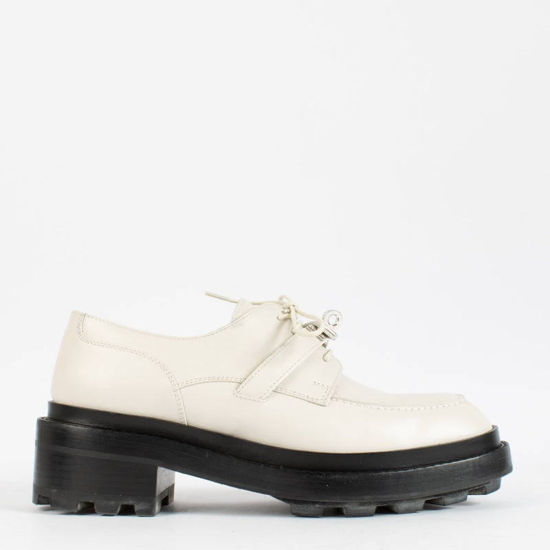 Hermès Beige Glaise First Oxford Loafers - size 38