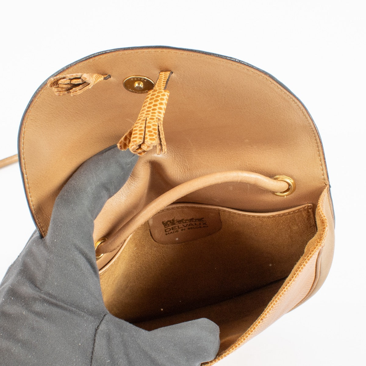shop 100% authentic second hand Delvaux Beige Lizard Trot Bag on Labellov.com