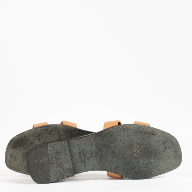 Hermès Pink Leather Oran Sandals - size 36