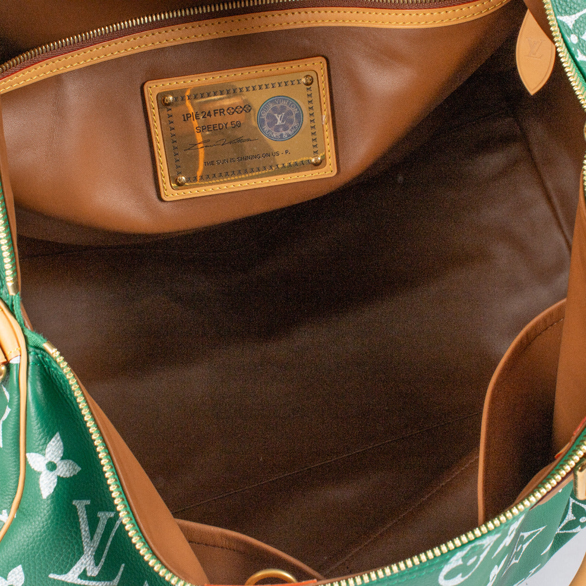 Louis Vuitton Green Limited Speedy P9 Bandoulière 50 Monogram Travel Bag