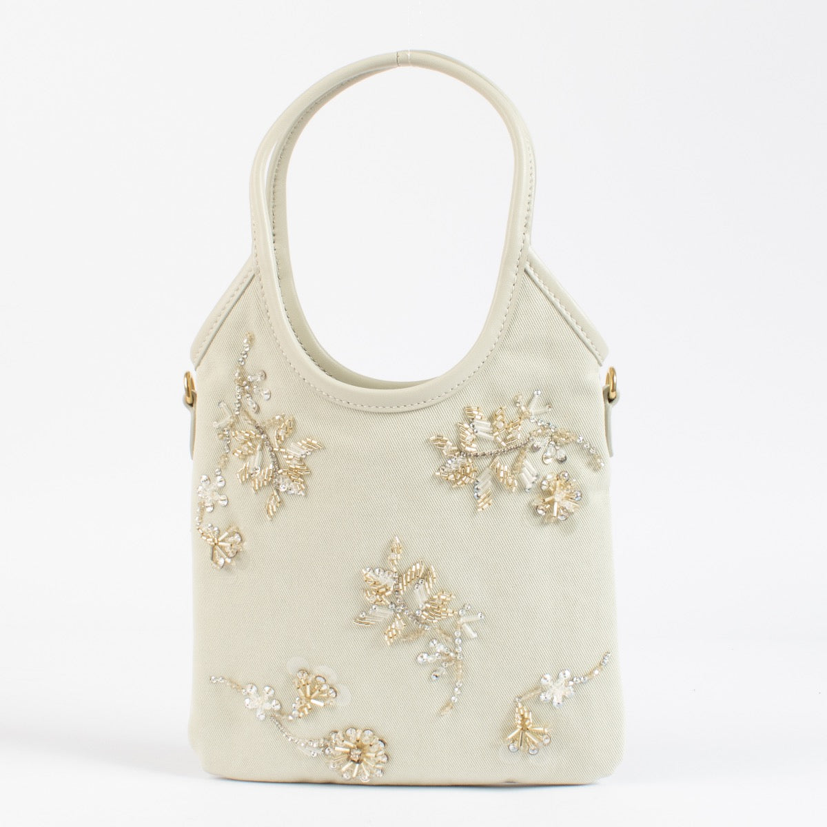 Shop 100% authentic second hand Miu Miu IVY Chalk Embroidered Gabardine Bag on Labellov.com