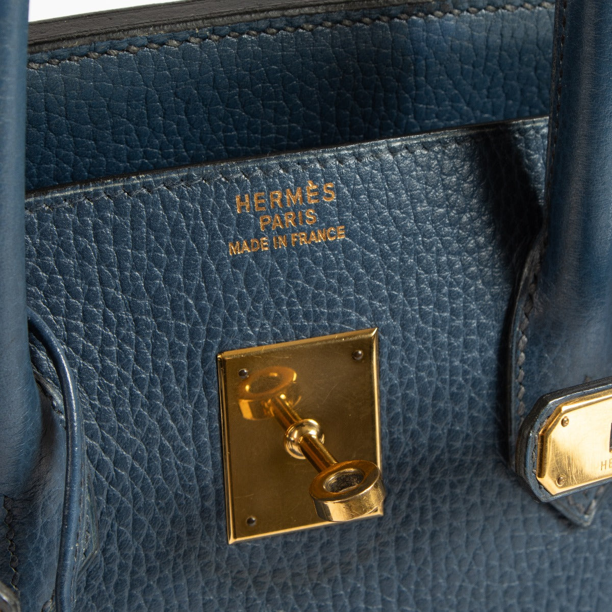 Hermès Birkin 35 Bleu Saphir Ardennes GHW