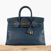 Hermès Birkin 35 Bleu Saphir Ardennes GHW