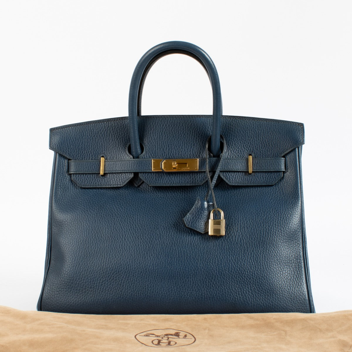 Hermès Birkin 35 Bleu Saphir Ardennes GHW