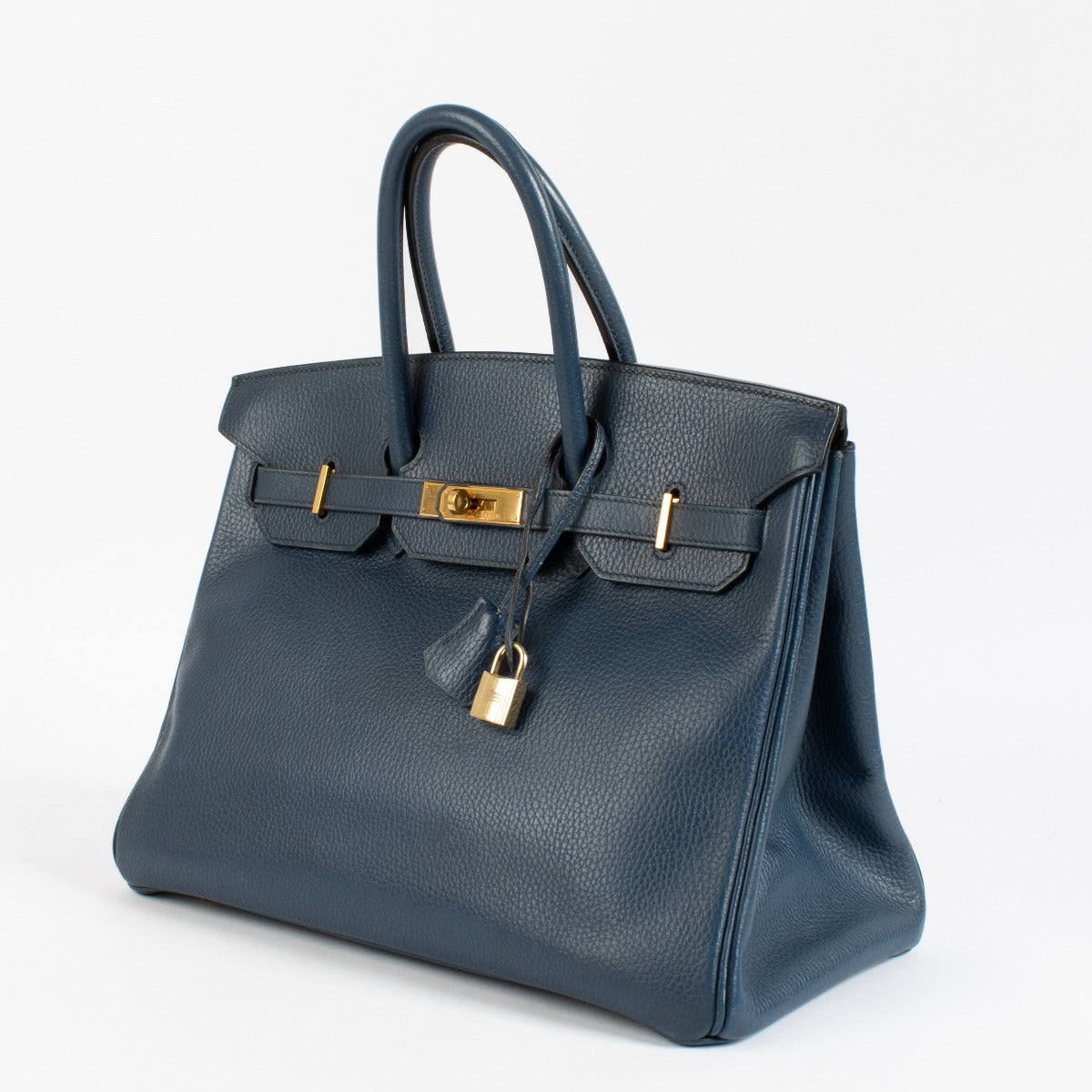 Hermès Birkin 35 Bleu Saphir Ardennes GHW