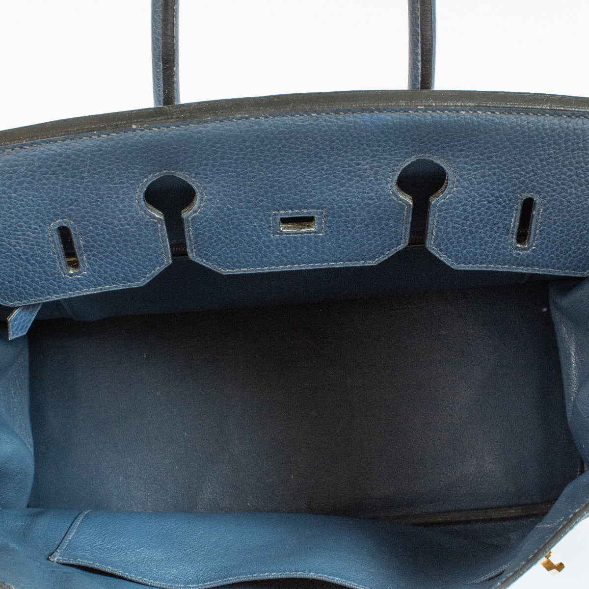Hermès Birkin 35 Bleu Saphir Ardennes GHW
