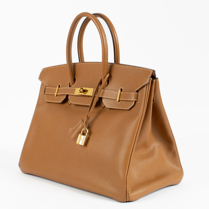 Hermès Birkin 35 Gold Courchevel GHW