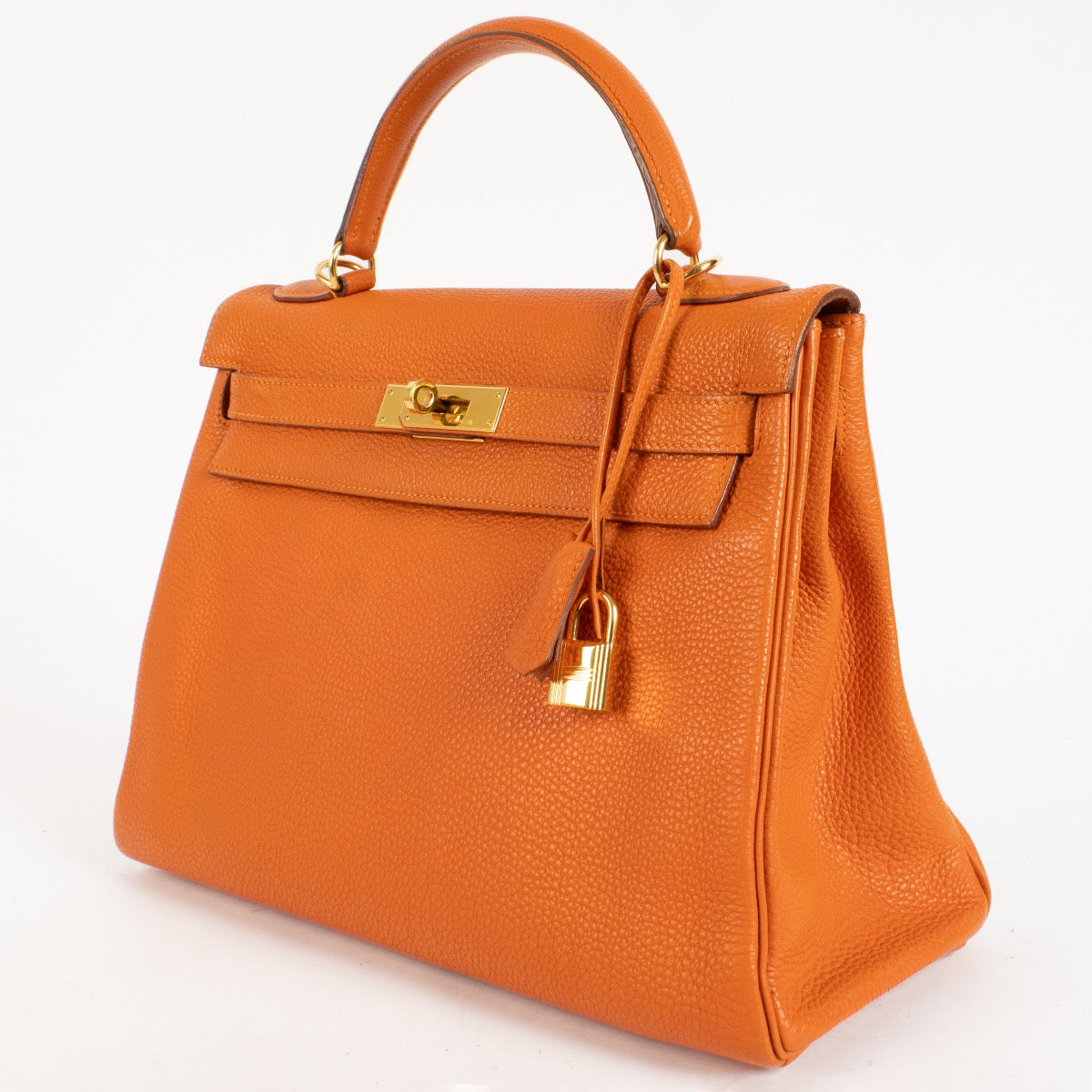 Hermès Kelly 32 Orange Togo GHW