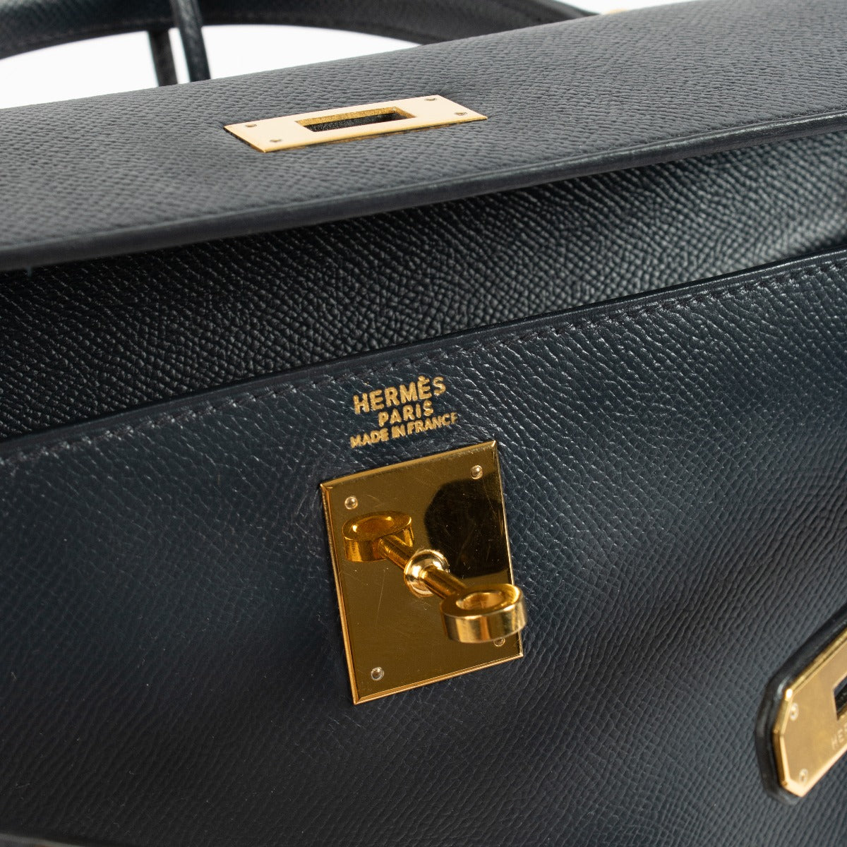 Hermès Kelly 32 Navy Courchevel GHW