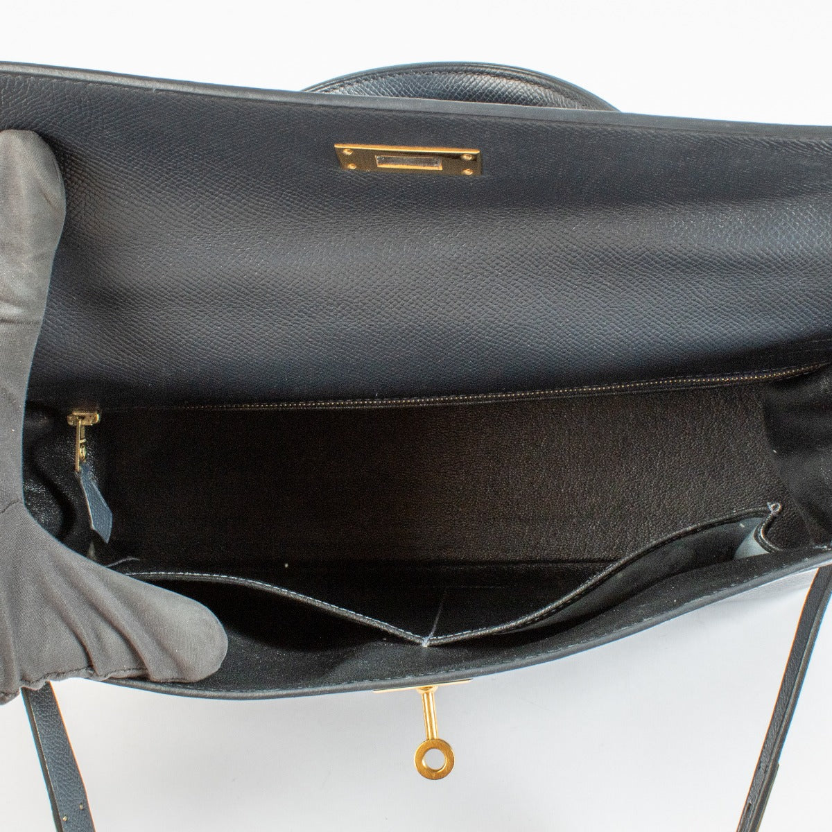 Hermès Kelly 32 Navy Courchevel GHW