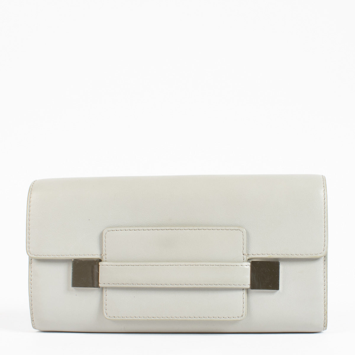 Delvaux Grijze Madame Long Polo Portemonnee