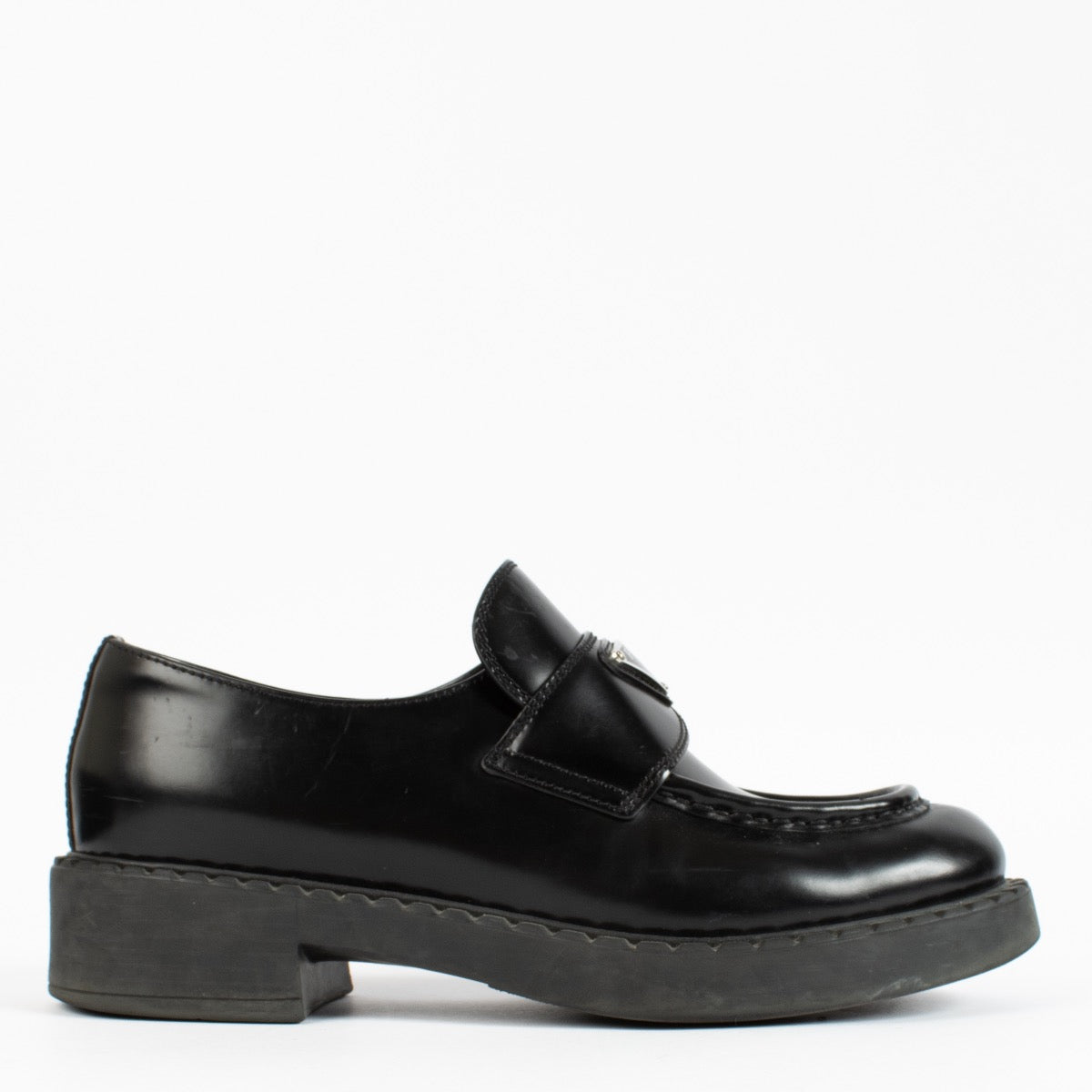 Prada Black Flats Loafers - size 38