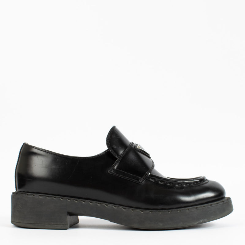 Prada Black Flats Loafers - size 38