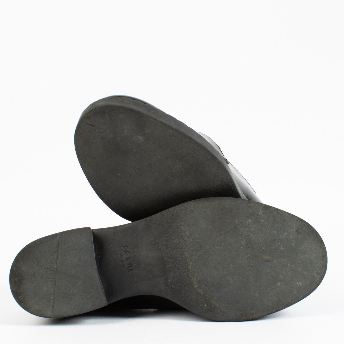Prada Zwarte Loafers van Geborsteld Leer - maat 38