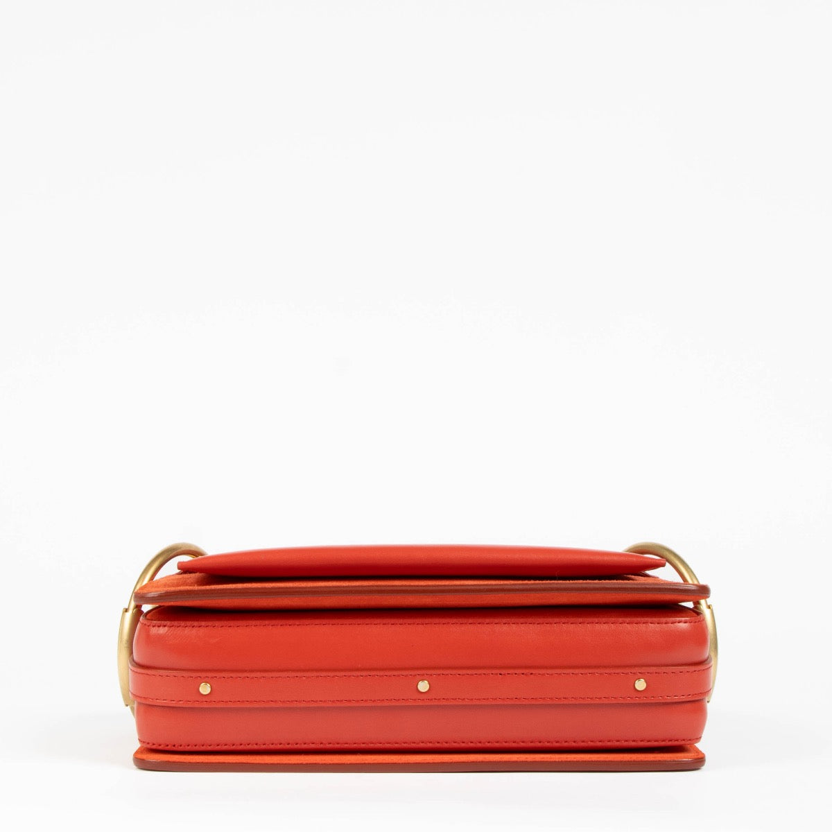 Authentic pre-loved Chloé Red Calfskin Leather Roy Small Crossbody Bag on Labellov.com