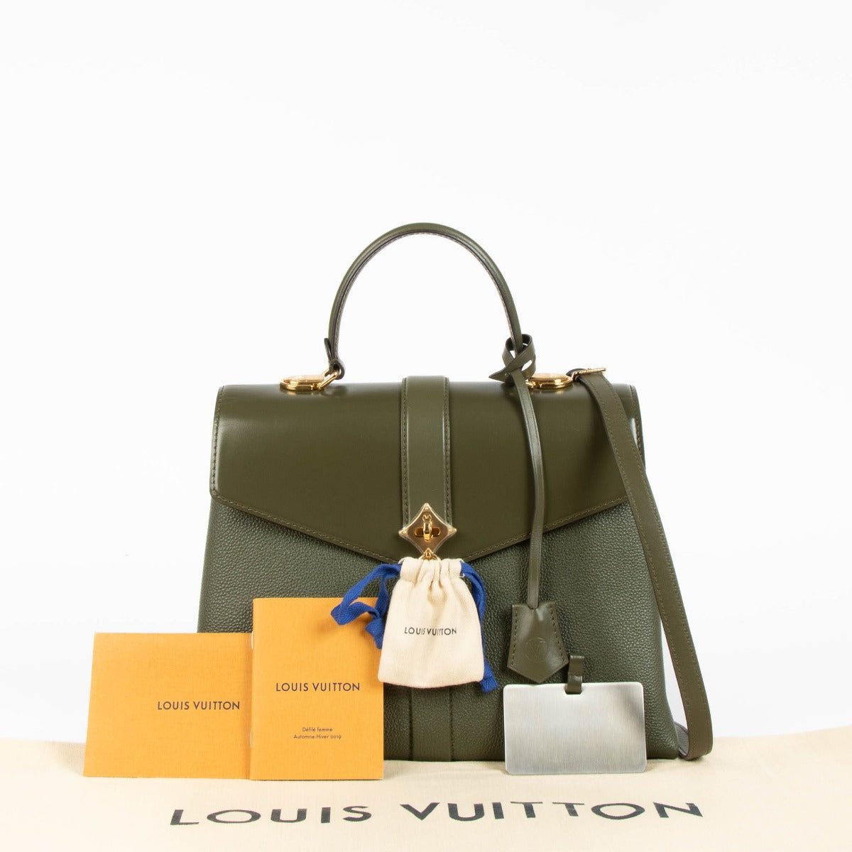 Louis Vuitton Khaki Green Rose des Vents MM Bag