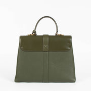 Louis Vuitton Rose des Vents MM khaki green leather handbag