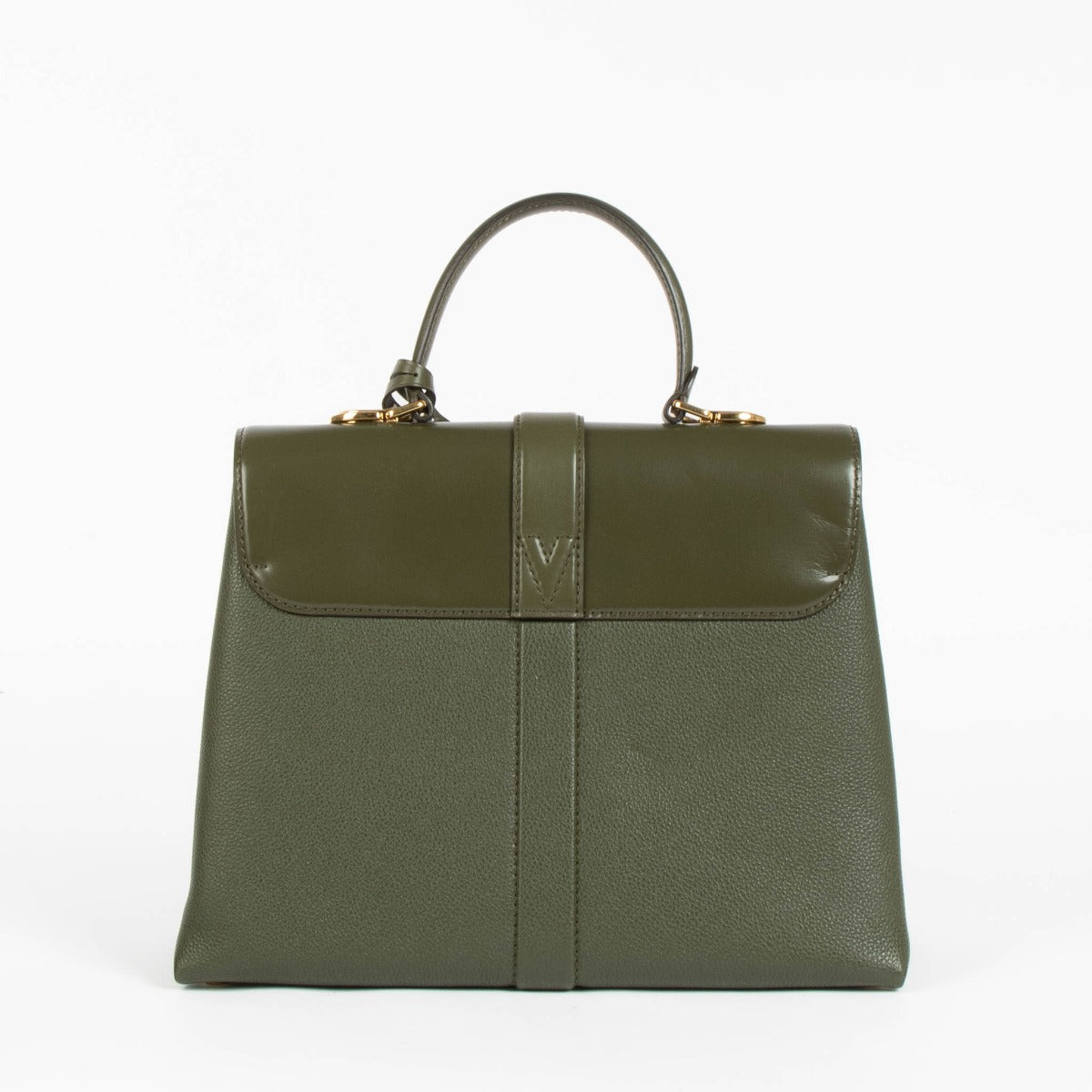 Louis Vuitton Rose des Vents MM khaki green leather handbag