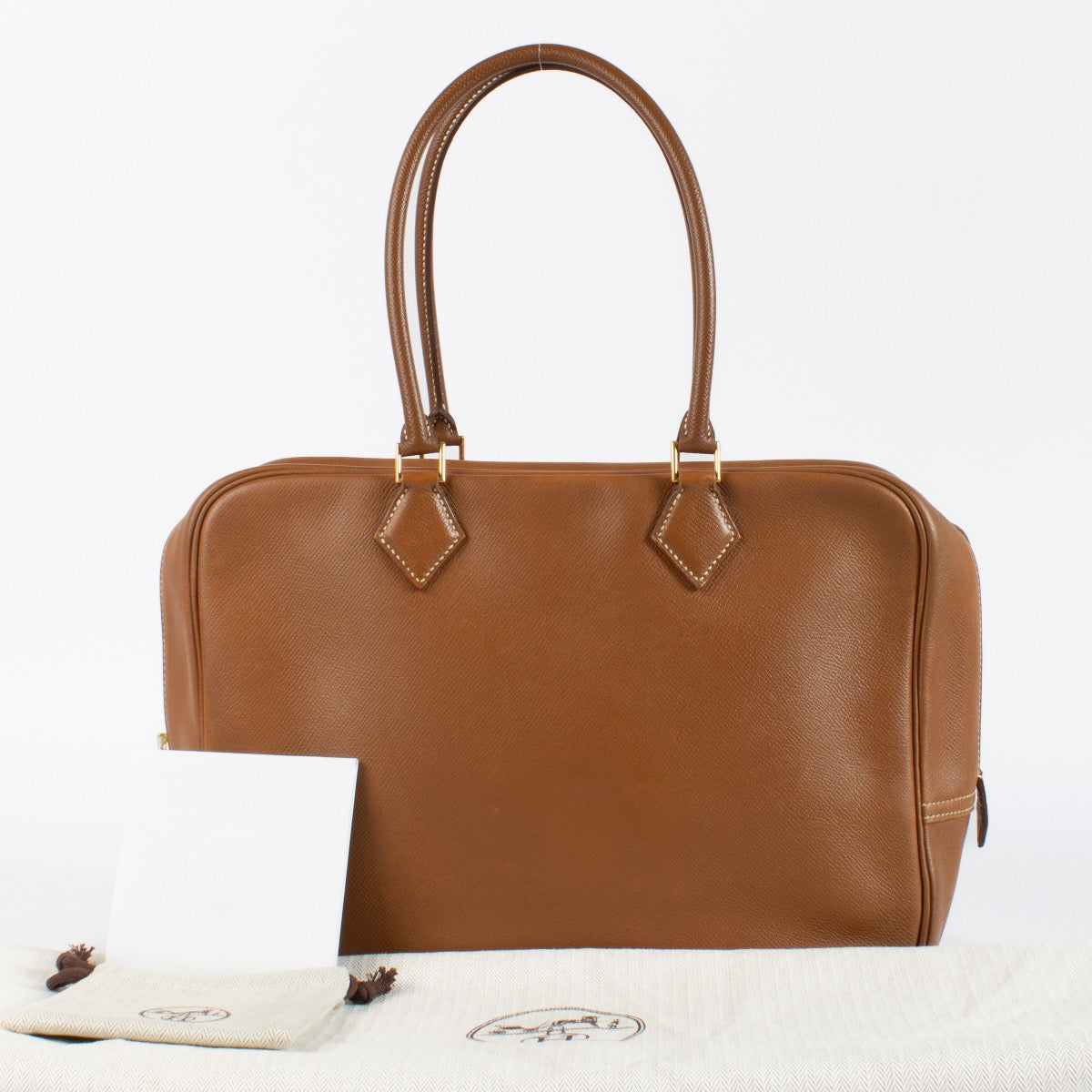 100% authentic preloved Hermès Cognac Top handle Plume on Labellov.com