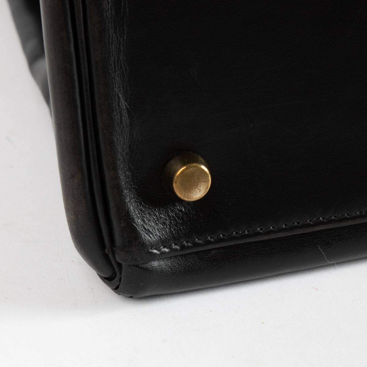 Hermès Vintage Kelly 35 Cuir Box Noir GHW