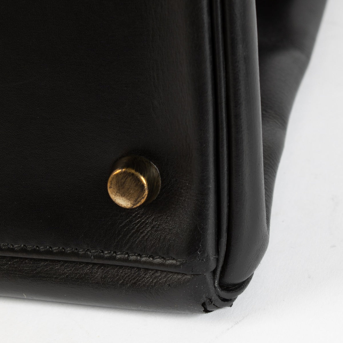 Hermès Vintage Kelly 35 Cuir Box Noir GHW