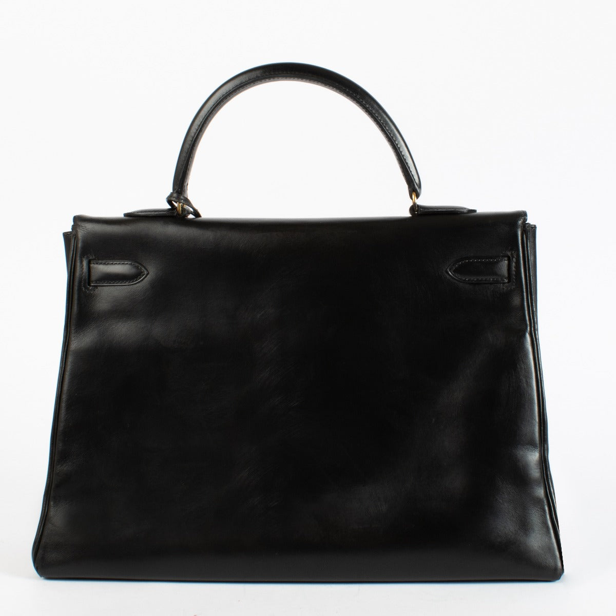 Hermès Vintage Kelly 35 Cuir Box Noir GHW