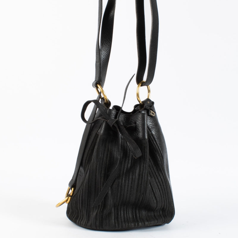 authentic preloved Delvaux Black Toile De Cuir Shoulder Bag on Labellov.com