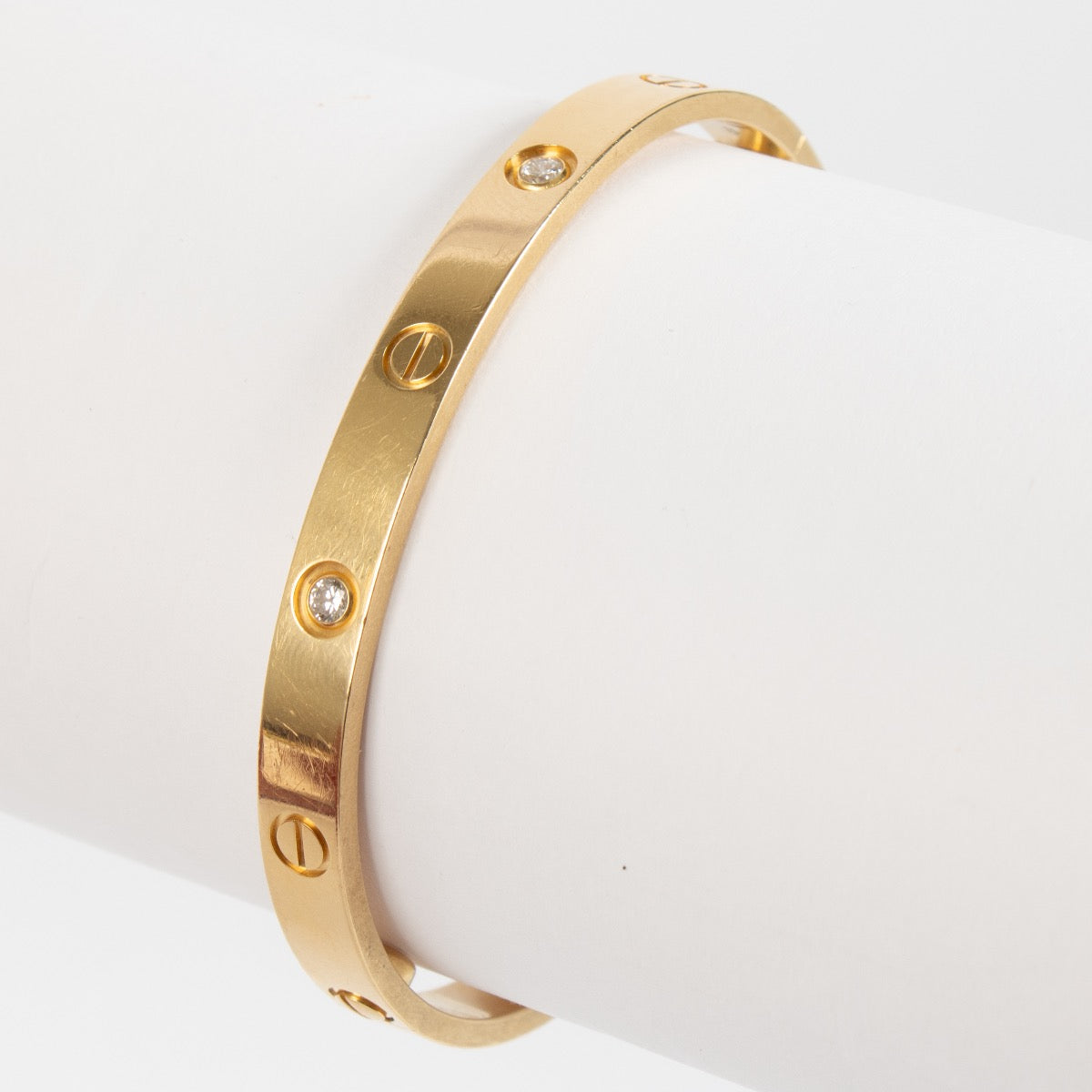 authentic preloved Cartier Yellow Gold Love Bracelet 4 Diamonds on Labellov.com