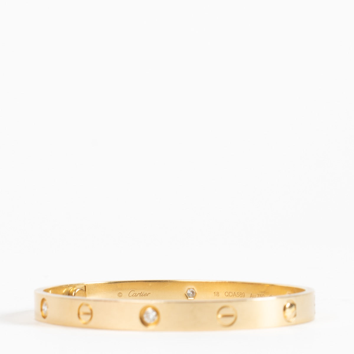 authentic preloved Cartier Yellow Gold Love Bracelet 4 Diamonds on Labellov.com