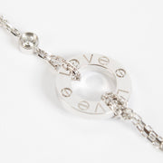 authentic preloved Cartier White Gold Chain Love Bracelet 2 Diamonds on Labellov.com