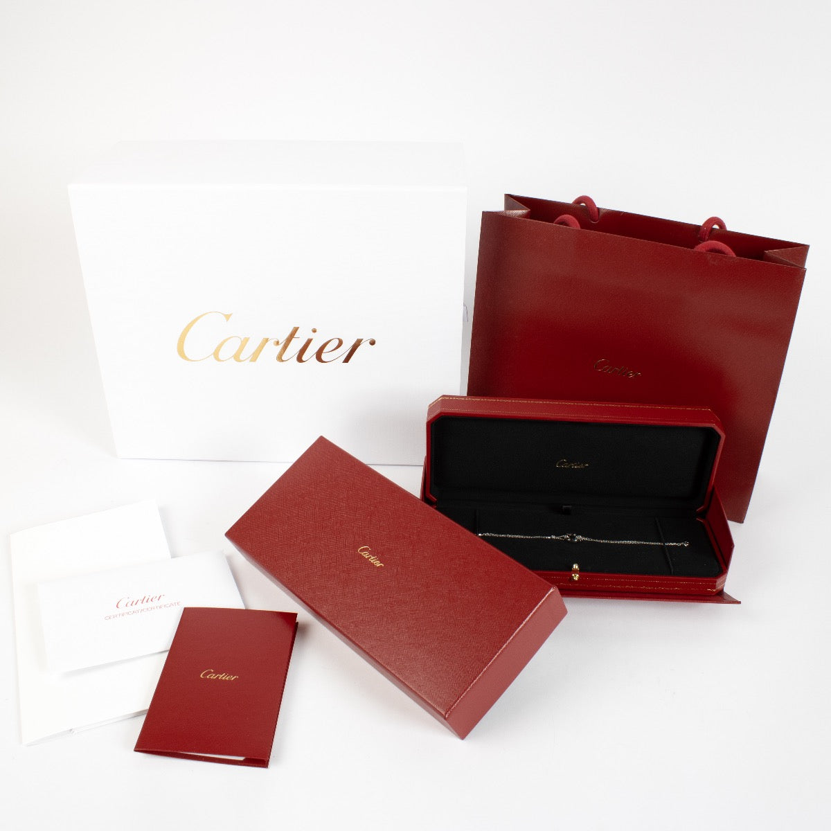 authentic preloved Cartier White Gold Chain Love Bracelet 2 Diamonds on Labellov.com