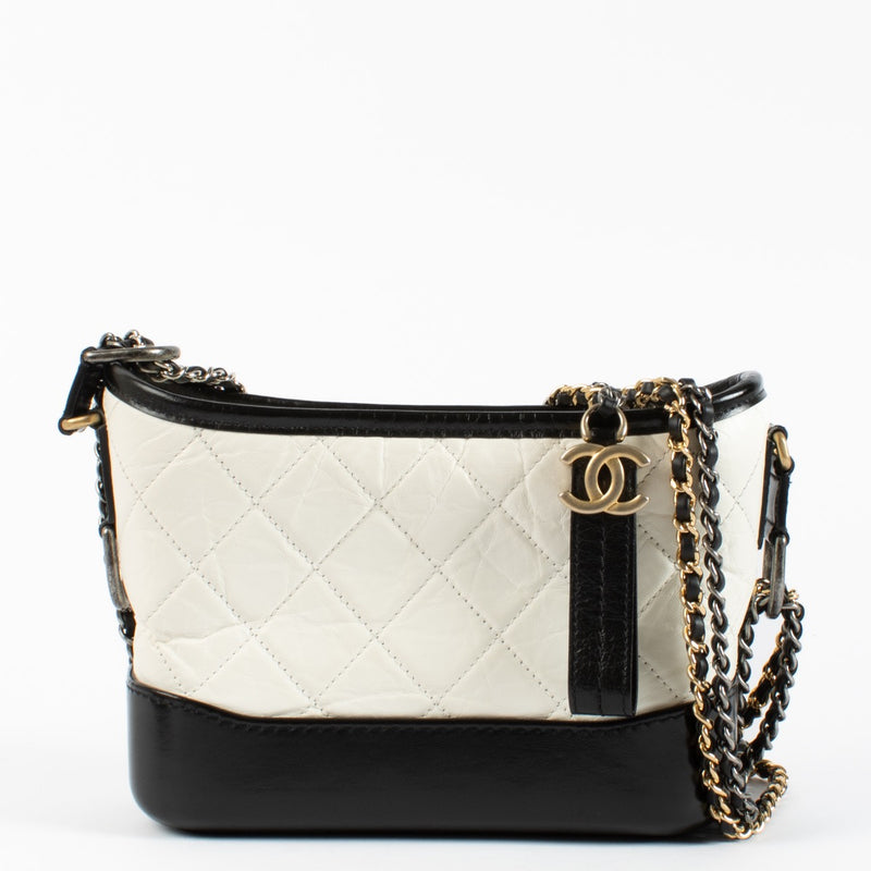 shop 100% authentic second hand Chanel Black And White Small Gabrielle Bag on Labellov.com