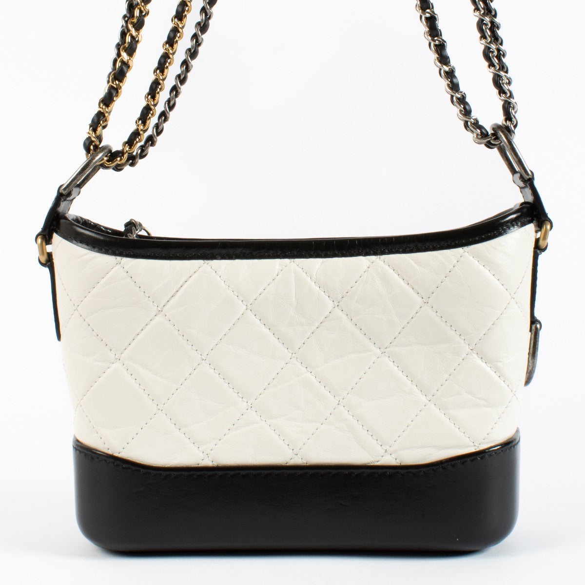 shop 100% authentic second hand Chanel Black And White Small Gabrielle Bag on Labellov.com