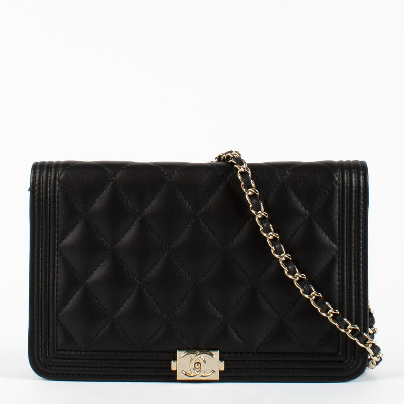 Chanel Black Boy Chanel Wallet On Chain