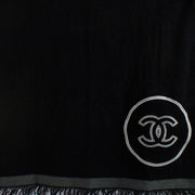 Authentic pre-loved Chanel Black CC Beach Bag with Pouch and Towel on Labellov.com