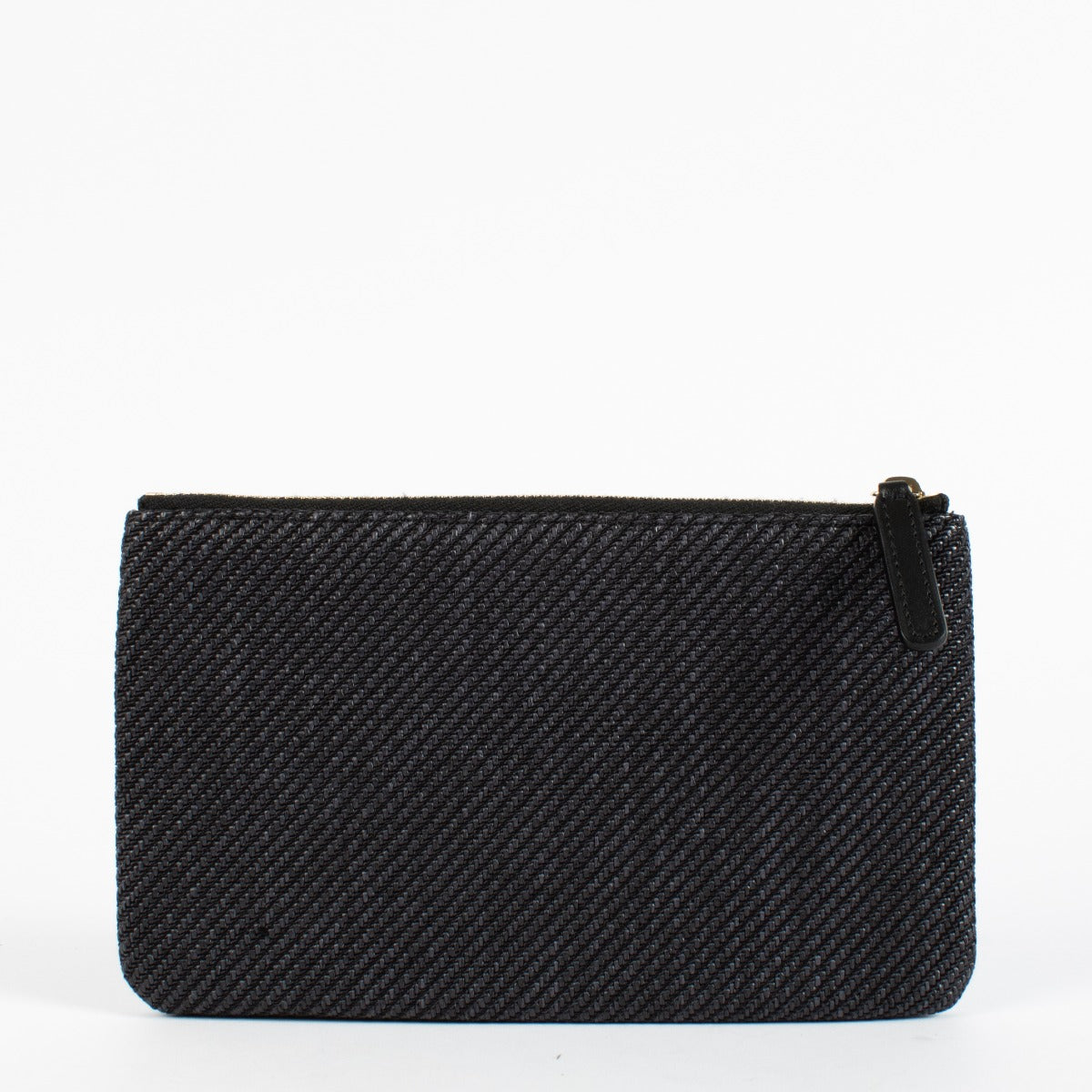 Authentic preloved Chanel Black Tweed Beauville Pouch on Labellov.com