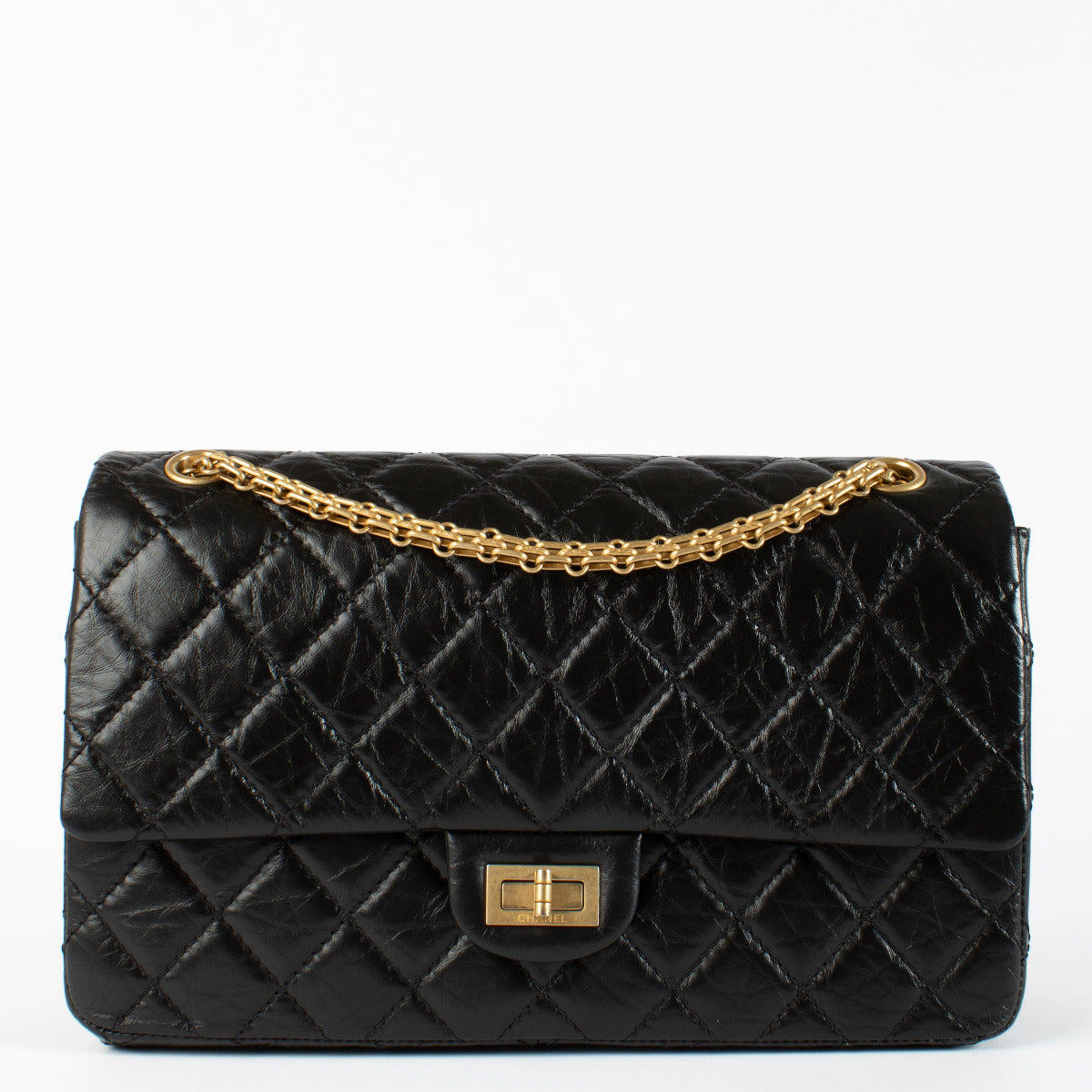 Chanel Black Reissue 2.55 Large GHW