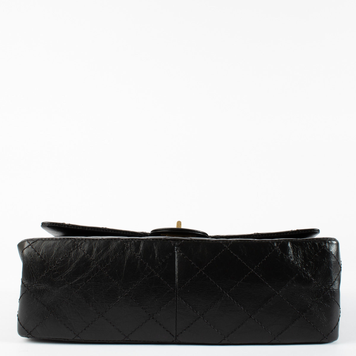 Sac Chanel Reissue 2.55 grand modèle en cuir de veau vieilli noir
