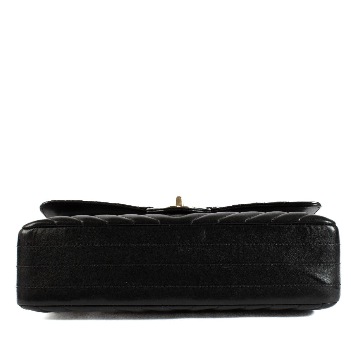 Chanel Zwarte Chevron Medium Classic 11.12 tas