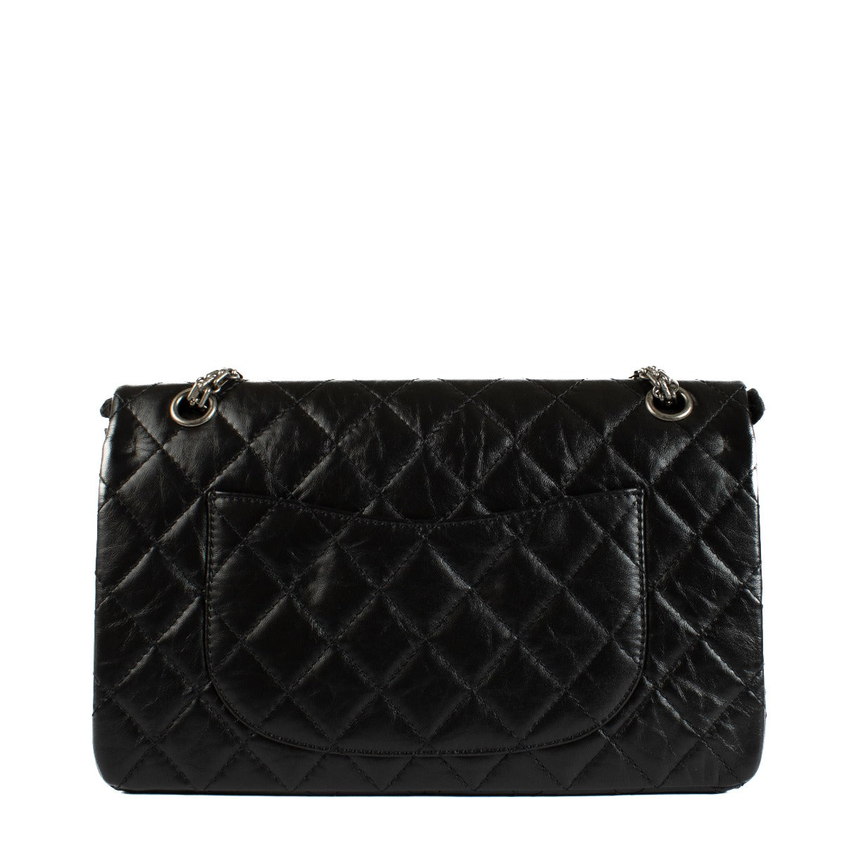 Chanel Black Aged Calfskin Large 2.55 Handbag